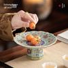 Dunhuang Museum Inspired Ceramic Footed Serving Plate