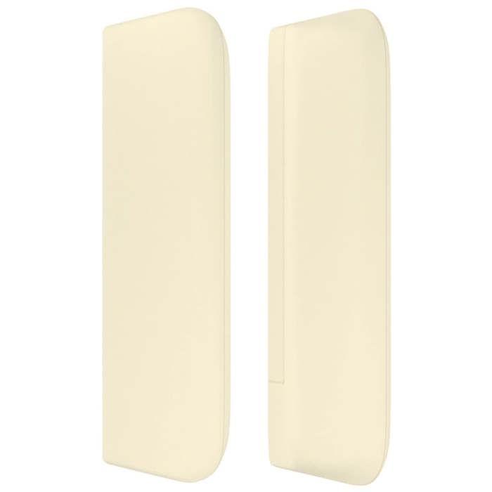 Maison Exclusive - Tête de lit avec oreilles Crème 163x16x78/88 cm Similicuir
