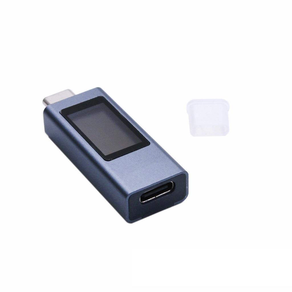 Aluminum Alloy USB C Power Meter 12A Fast Speed Charging Tester With LCD Screen PD Protocol Compatibility