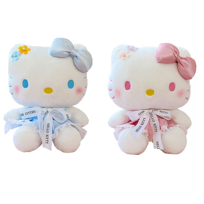 Cute Flower Kt Cat Plush Doll Wholesale Stuffed Toy Katie Cat Doll Collectible Gift