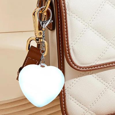 LED Handbag Light Bag Lamp Heart Shaped Touch Sensor Purse Night Light with Keychain Xmas Gifts for Women Girl