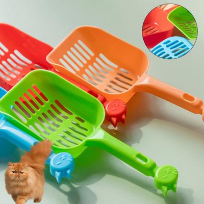 Yousheng Cat Litter Shovel with Handle Non-slip Solid Colors Bur-free Durable Pet Poop Scoop Cleaning Tools