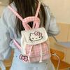 Disney Hello Kitty Mini Drawstring Backpack With Nylon Material For Casual Travel
