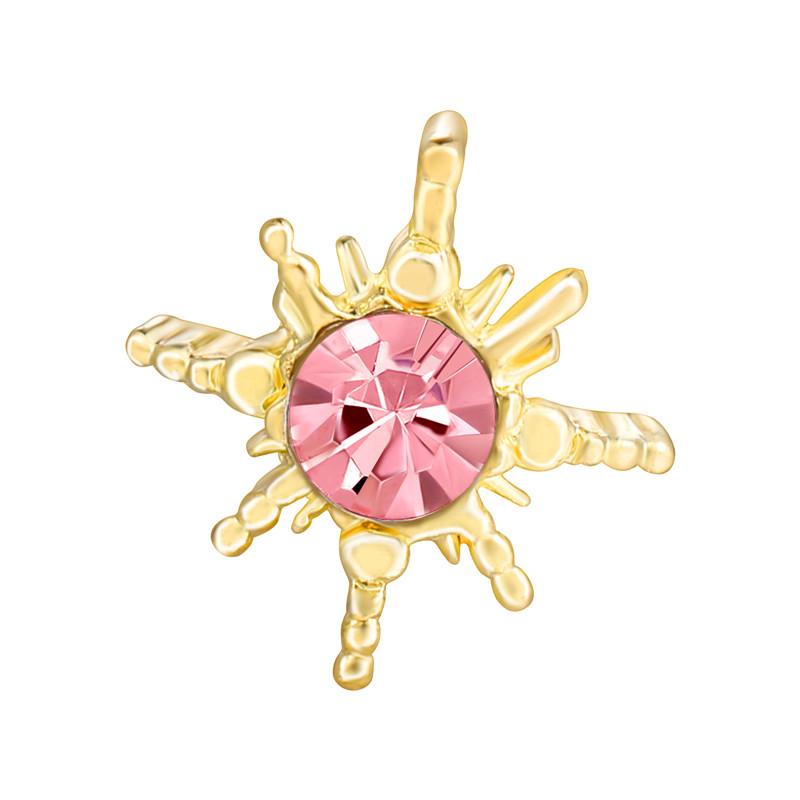 New Fashion Pink Heart Butterfly Starfish Bow 3D Crystal Charm Beads Accessories DIY Making Ring Necklace Bracelet Shiny Jewelry