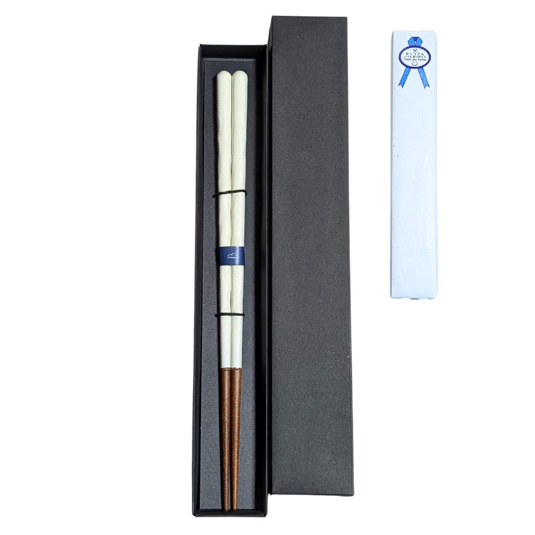 

Modern White 1 boxed Handcrafted gift chopsticks Perfect for small and Respect for the Aged Day wrapping [Japanese Chopsticks, Glaze] pair,