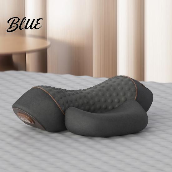 Pain Relief Massage Pillow Electric Neck Massager Pillow 3-in-1 Cervical Heat Vibration And Lift Breathable Memory Foam Function Ergonomic