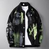 Hip Hop Black Male Jean Coats Men's Denim Jacket Wite Autumn Outerwear Menswear