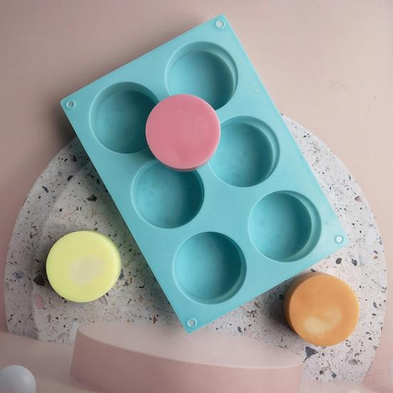 Cake Mold Food Grade Easy Release Reusable 6 Cavity Column Ice-cream Jelly Pudding Soap Mould Kitchen Tools