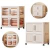 2-Layer Multifunction Storage Cabinet Dustproof Flexible Sundries Cabinet Home Storage Organizer for Books Clothes Small Gadgets