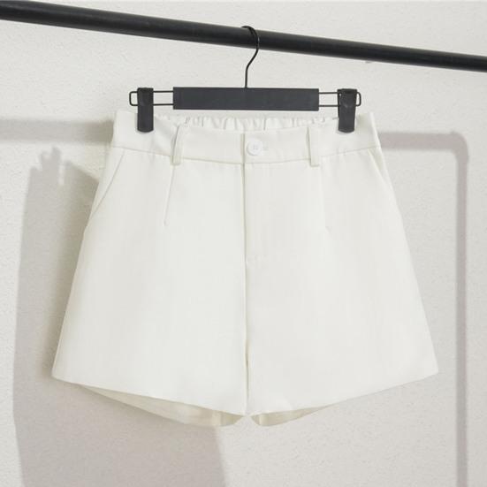 Short Pants A-line Keep Cooling Office Lady Chic Solid Color Women Shorts Garment