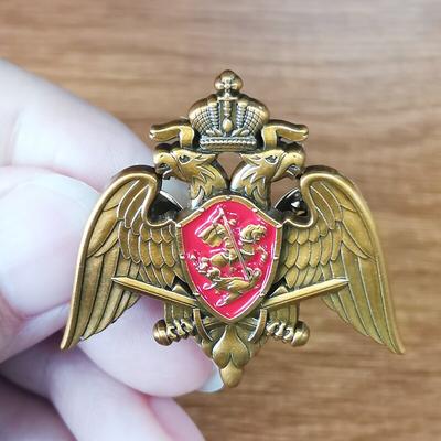 Spilla in metallo con emblema nazionale russo, classica spilla con doppia aquila, retrò, patriottico, CCCP, URSS, accessorio