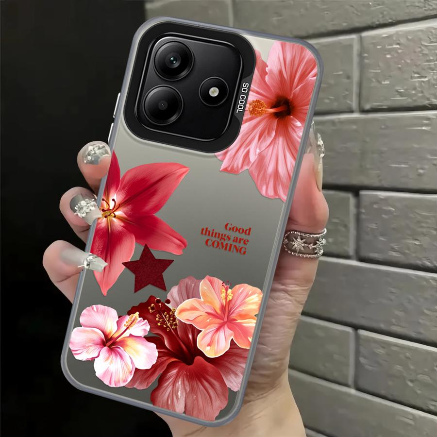 

Cherry Flower Print Clear Case for Xiaomi Redmi 14C A1 A2 Plus K60 10C 12C Note 9 10 9C 13C 9T A5 Back Phone Cover Redmi 9T