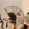 with Tassel Folding Fan Art Craft Woman Fans Vintage Folding Hand Fan  Gifts