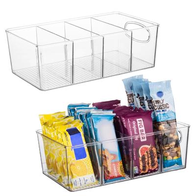 Hanakaze Fridge Drawer Organizer Set of 2 with Dividers