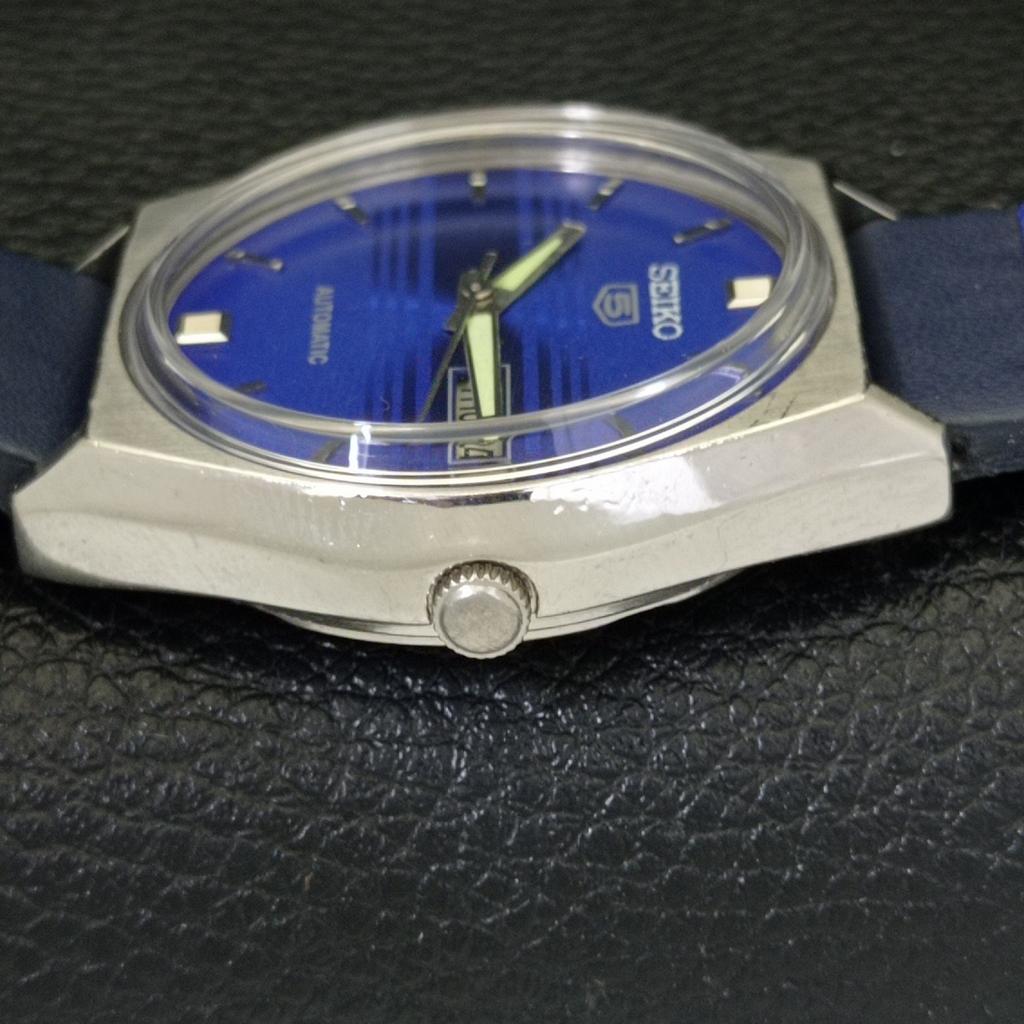 VINTAGE SEIKO 5 AUTOMATIC 6309A JAPAN MENS BLUE COLOR DIAL WATCH a701654-5 R206c-a701654