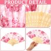 10 Pcs Hand Held Folding Fan Summer Vintage Bamboo Folding Fan Women Craft Silk