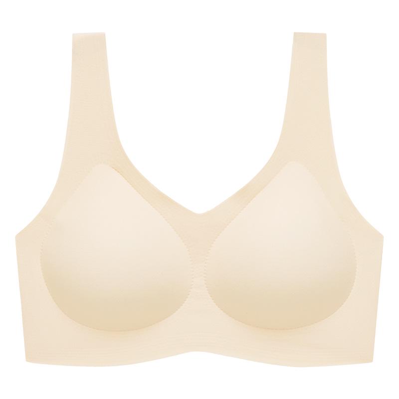 Bright Red Large Wedding Underwear Bra with Wide Straps, Machine Washable, Seamless, Anti-Sagging, Fixed Cup