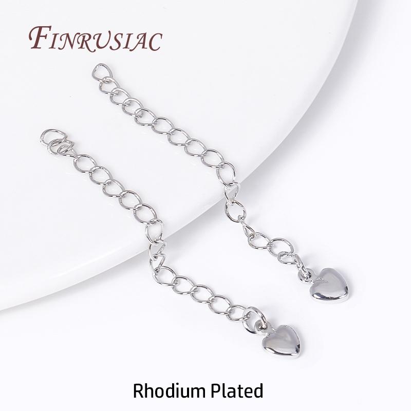 18K Gold Plated Brass Metal Extension Chains Bracelet Necklace Extend Tail Chains Connectors DIY Jewelry Making Findings