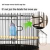 Luxury Large Round Metal Bird Cage for Parrots, Budgies, Cockatiels, and Mynahs – Complete Set