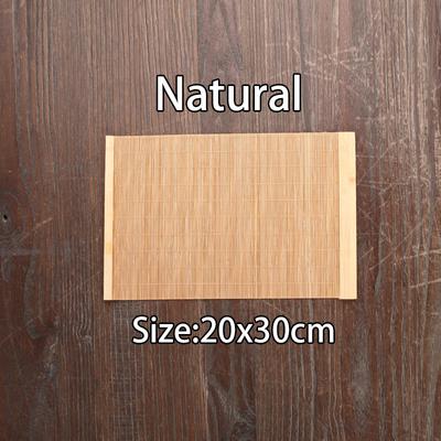 Natural Bamboo Table Mat Tea Dining Hot Insulated Table Runner Japanese Style Natural Woven Placemat Coaster Cup Pad Supplies