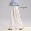Zhimu Lyocell Breathable Straight Wide-Leg Casual Pants for Girls