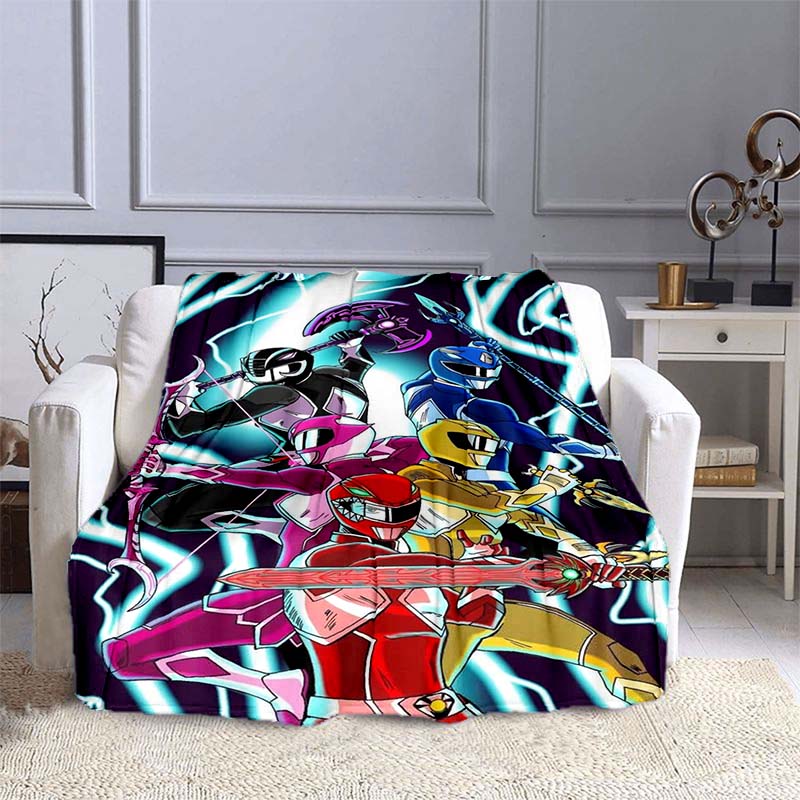 

1PC Super Sentai plush blanket, flannel blanket, suitable for living room, bedroom, bed, sofa, office, can be used as a blanket 75x90cm
