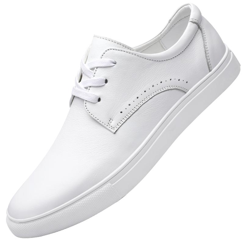British Style Minimalist Leather Casual Shoes for Men’s Lace Up Hollowed Out Men's Sports Oxford Shoes for Business Interviews