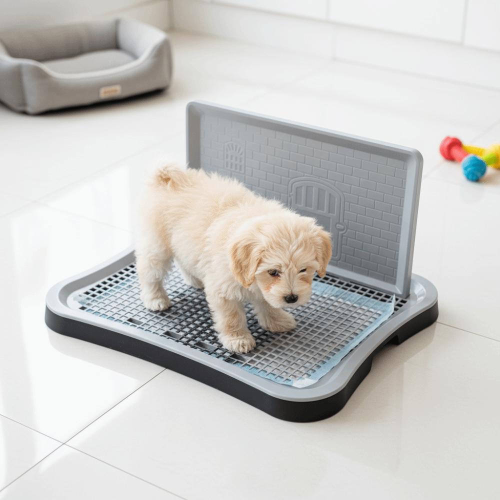 Splash-Proof Puppy Training Potty Non-slip Dog Potty Tray Portable Dog Litter Box  Pet Training