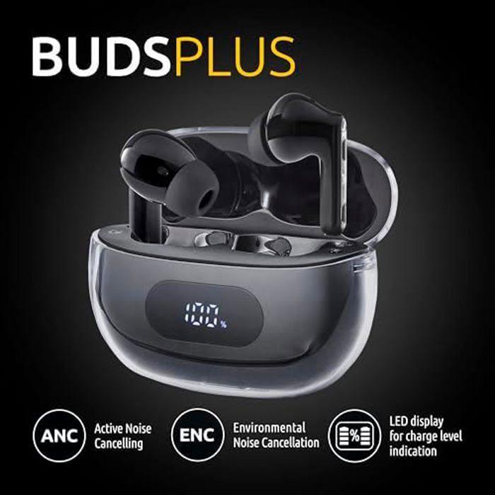 Intenso Buds Plus TWS T310AE Écouteurs sans Fil avec réduction Active du Bruit, ENC, Bluetooth et jusqu'à 25 Heures de Lecture de