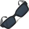 Black X Smoke Sunglasses for Men and Big UV Fashion Clear Colored Thick [FashionBerry] Women, Square, Frame, 99% Protection, Glasses, Lenses, Lenses,