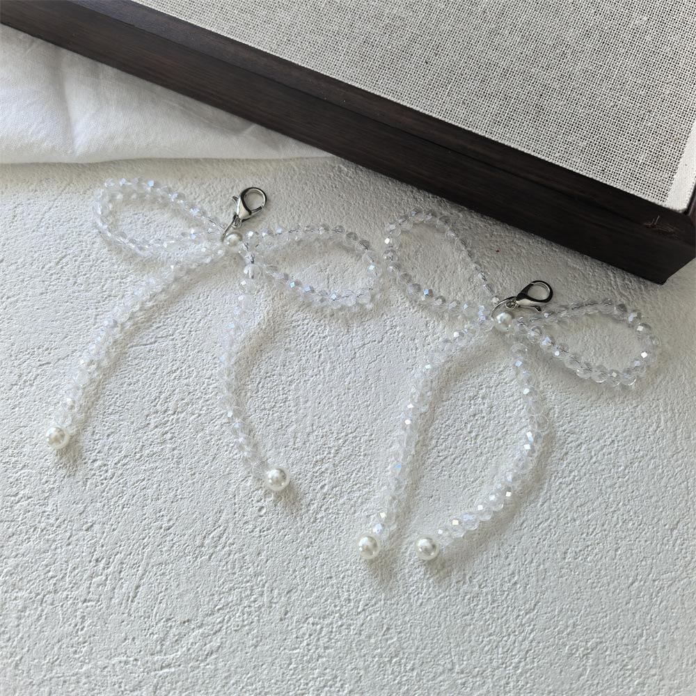 Silver Crystal Bow Shoelaces Charms for Sneakers Decorations Pearls Love Shoe Charm Buckle DIY Shoes Accessories 1Pc/2Pcs