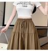 Women's Summer Ice Silk Wide-Leg Skort: Casual, Lightweight, Plus Size 5-Point Length