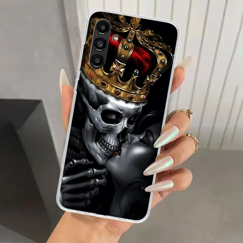 Custodia per Telefono Teschio Scheletro Mietitore della Morte per Samsung Galaxy A16 A26 A36 A56 A15 A25 A35 A55 A14 A24 A34 A54 A13 A23 A33 A53 A05S A0
