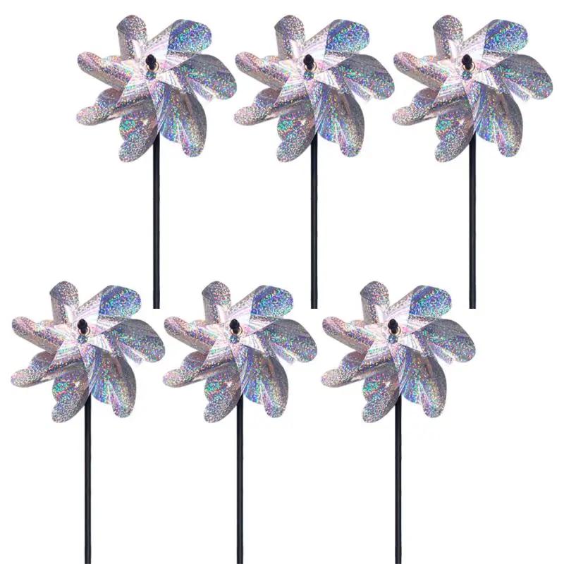 1-10Pcs Bird Repeller Windmill Reflective Sparkly Bird Deterrent Pinwheels Bird Scarer Animal Repeller Outdoor Garden Decoration