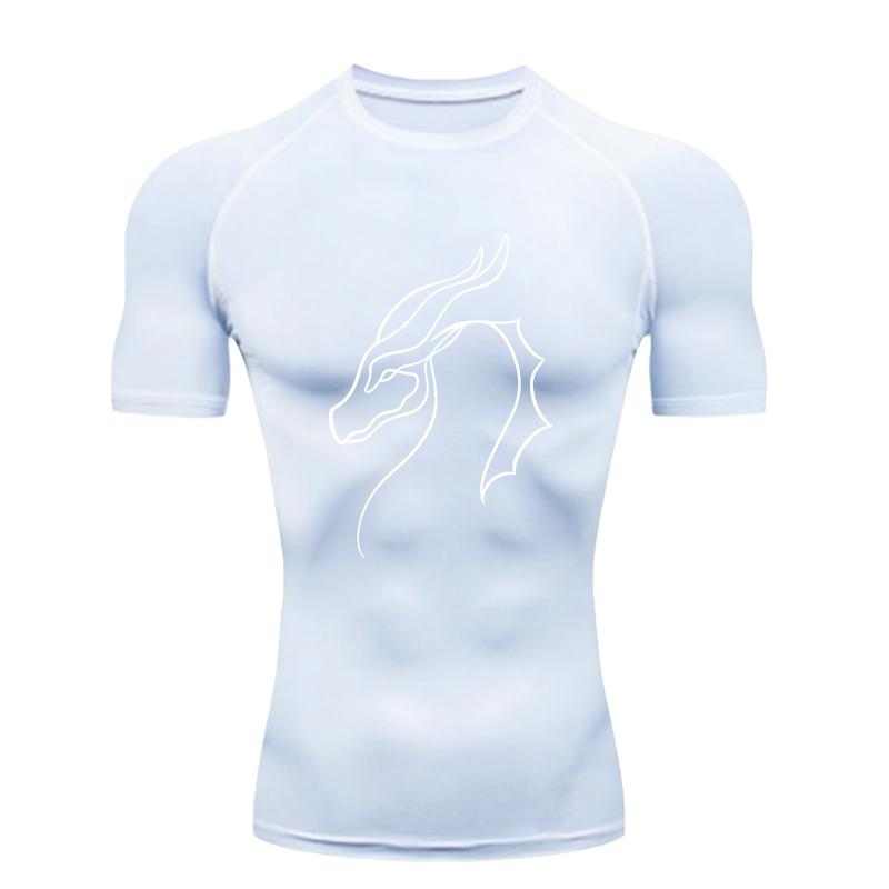 Dragon Head 2026 Men Sports T Shirt Training Jogging Running Workout T Shirt Compression Rashguard Tops Tee Short Sleeve T Shirt