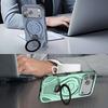 For iPhone 17 Pro Max Magnetic Case Rotating Kickstand TPU PC Shockproof Phone Back Cover