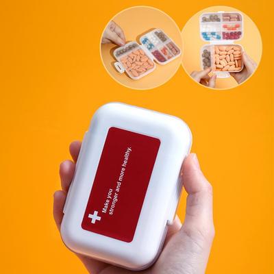 Medizinbox Unterverpackungsbox, siebentägige tragbare Reise-Handgepäckbox, Morgen- und Abendmedizin staubdichtes Kapsel-Fach Aufbewahrungsbox