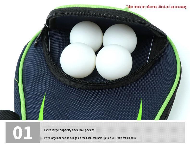 Hui Sheng U-shaped Backpack Table Tennis Racket with Large Capacity Gourd-shaped Cover