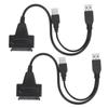 2Pcs Convert Cable USB 2.0 SATA 7 15Pin Adapter for 2.5 Inch SSd Hard Drive 480Mbps