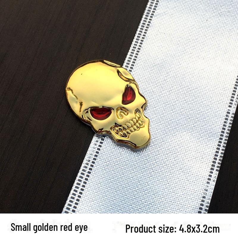 Customized 3D Pirate Skull Metal Car Sticker - Captain Jack Tail Label Body Decoration.