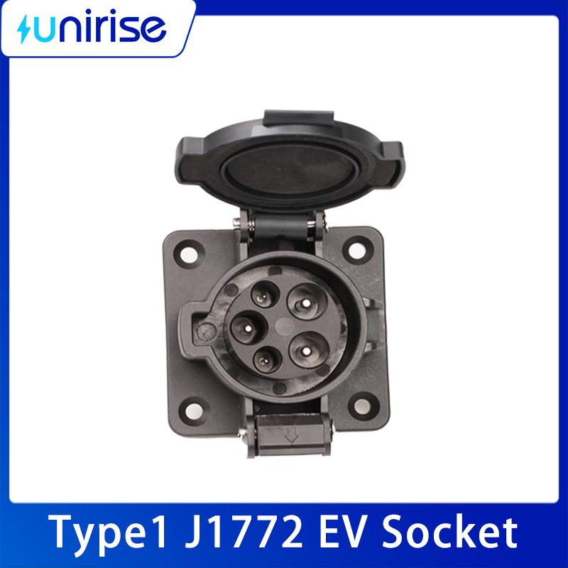 Type1 SAE J1772 Electric Vehicle Charging Socket 16A 32A 50A EV Connector 0.5M 1M Cable USA Car Charging Socket Type1