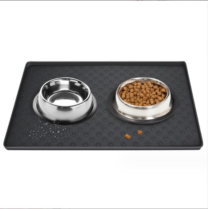 Large Silicone Pet Feeding Mat - Easy Clean, Non-Slip, Waterproof, Foldable for Cats & Dogs