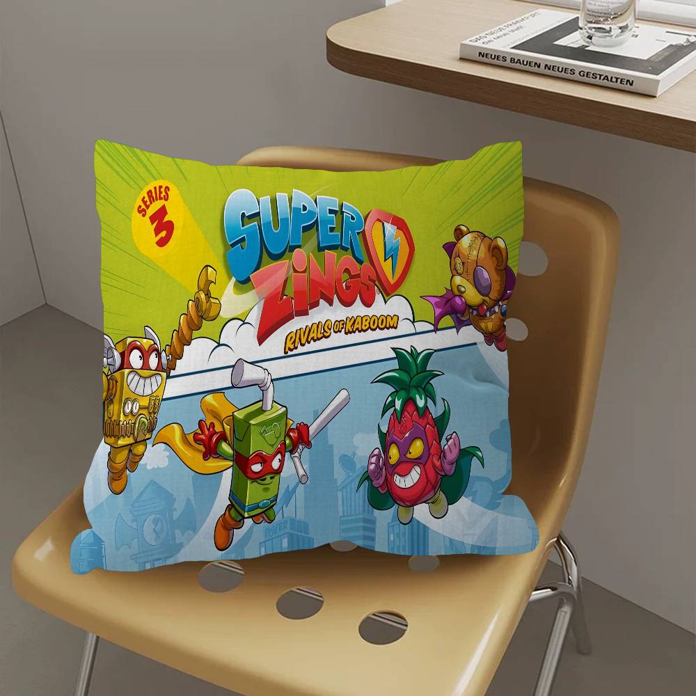 Cute Cartoon Super Zings Pillow Gift Home Office Decoration Bedroom Sofa Car Cushion Cover Case 45X45