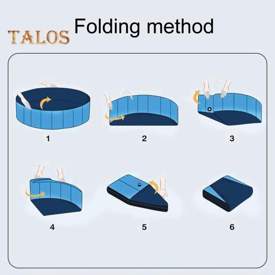 Piscine pliable pour animaux de compagnie, grande baignoire en PVC avec valve de vidange, base antidérapante, bac à sable pour enfants, pour une utilisation en extérieur sur la plage