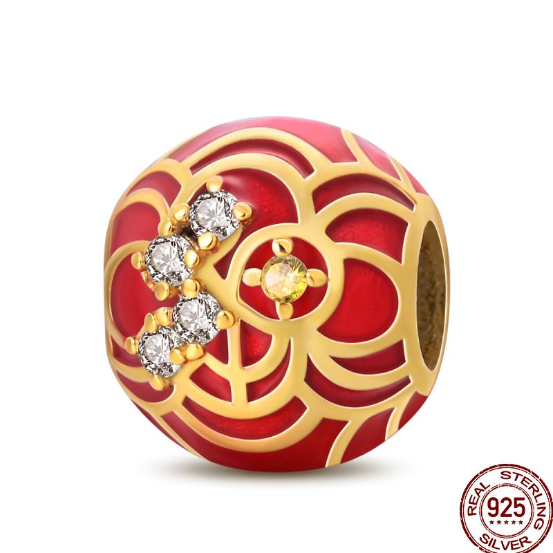 Year Series Copper Lucky Fit 3Mm Bracelets Diy Jewelry Cat God Of Wealth Lion Dance Koi Fish Charms Bead