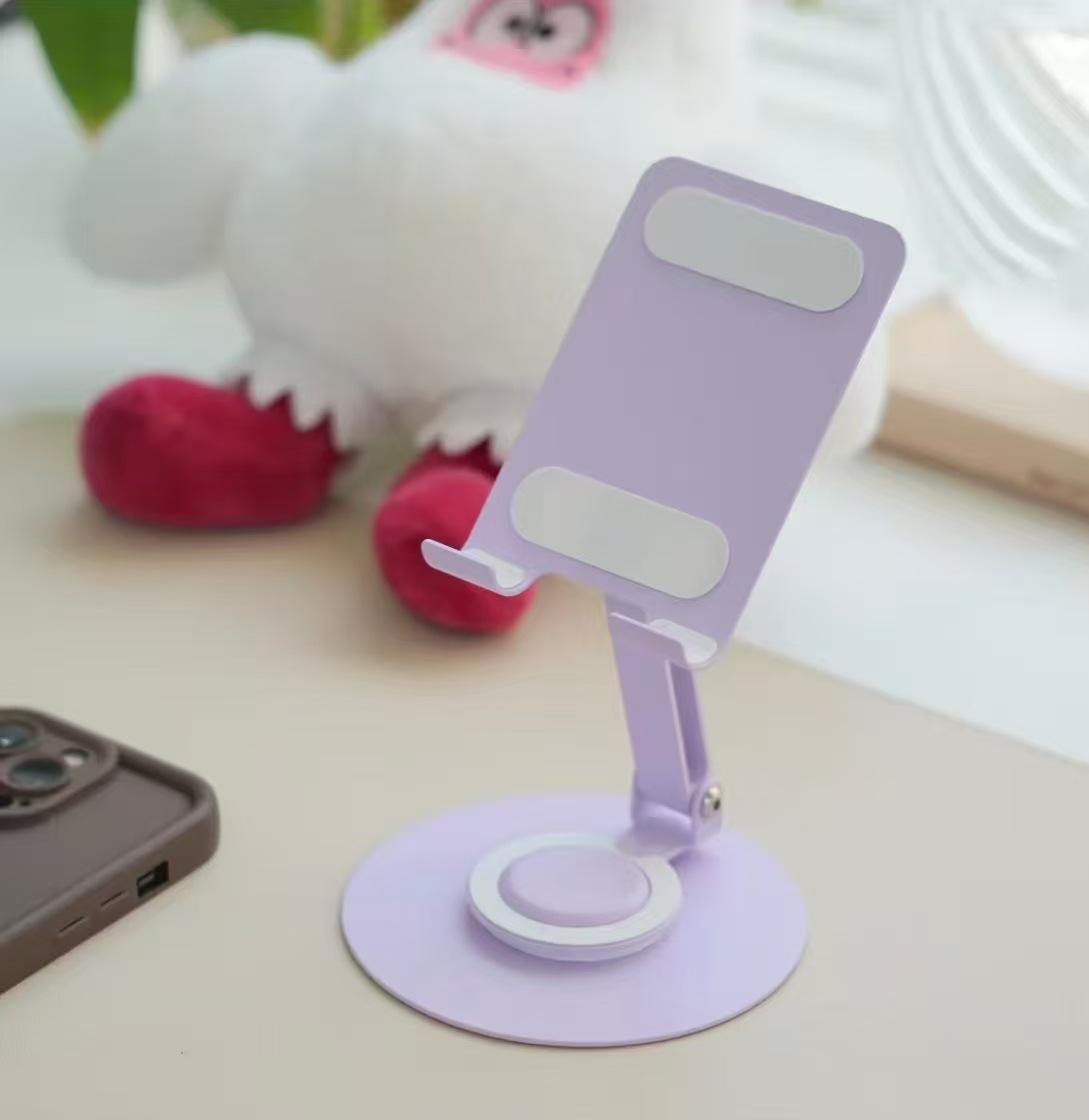 Xiaohongshu Metal Phone Holder: Colorful, Foldable, Rotatable Desktop Tablet Stand with Custom Logo
