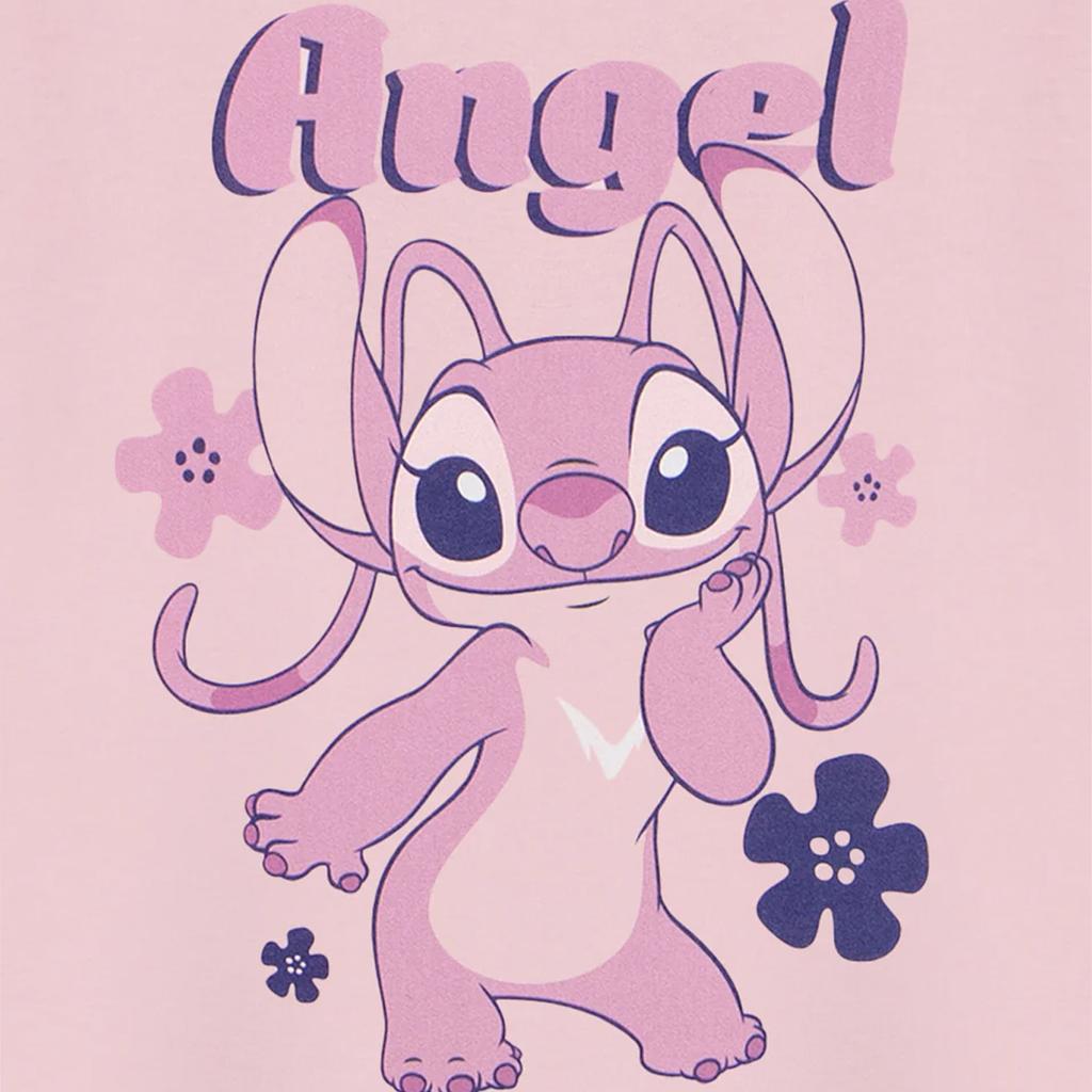 Lilo & Stitch Mädchen Engel Kurzarm-T-Shirt