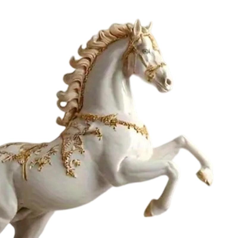 Acrylic Horse Statues Decorative Animal Statue Sculptures Feng Shui Ornament for Office Home Table Centerpieces Gift
