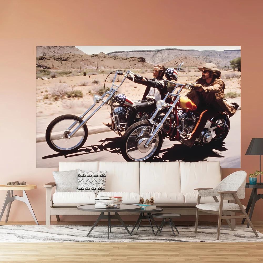 

Vintage Style Scene Cool Double Moto Drag Racing Polyester Tapestry Decoration Background Home Bedroom Living Room 74x94cm(29x37in)