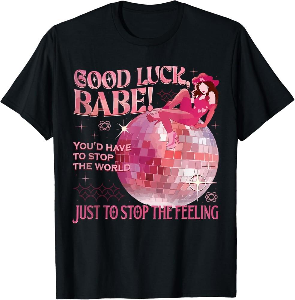 Retro Good Luck Babe Cowgirl Pink Pony Club Disco Midwest T-Shirt